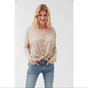 Urban Outfitters Jojo Waffle Knit Thermal